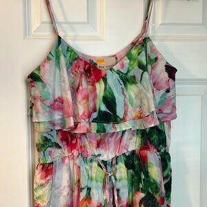 EUC! Anthro garden print jumpsuit